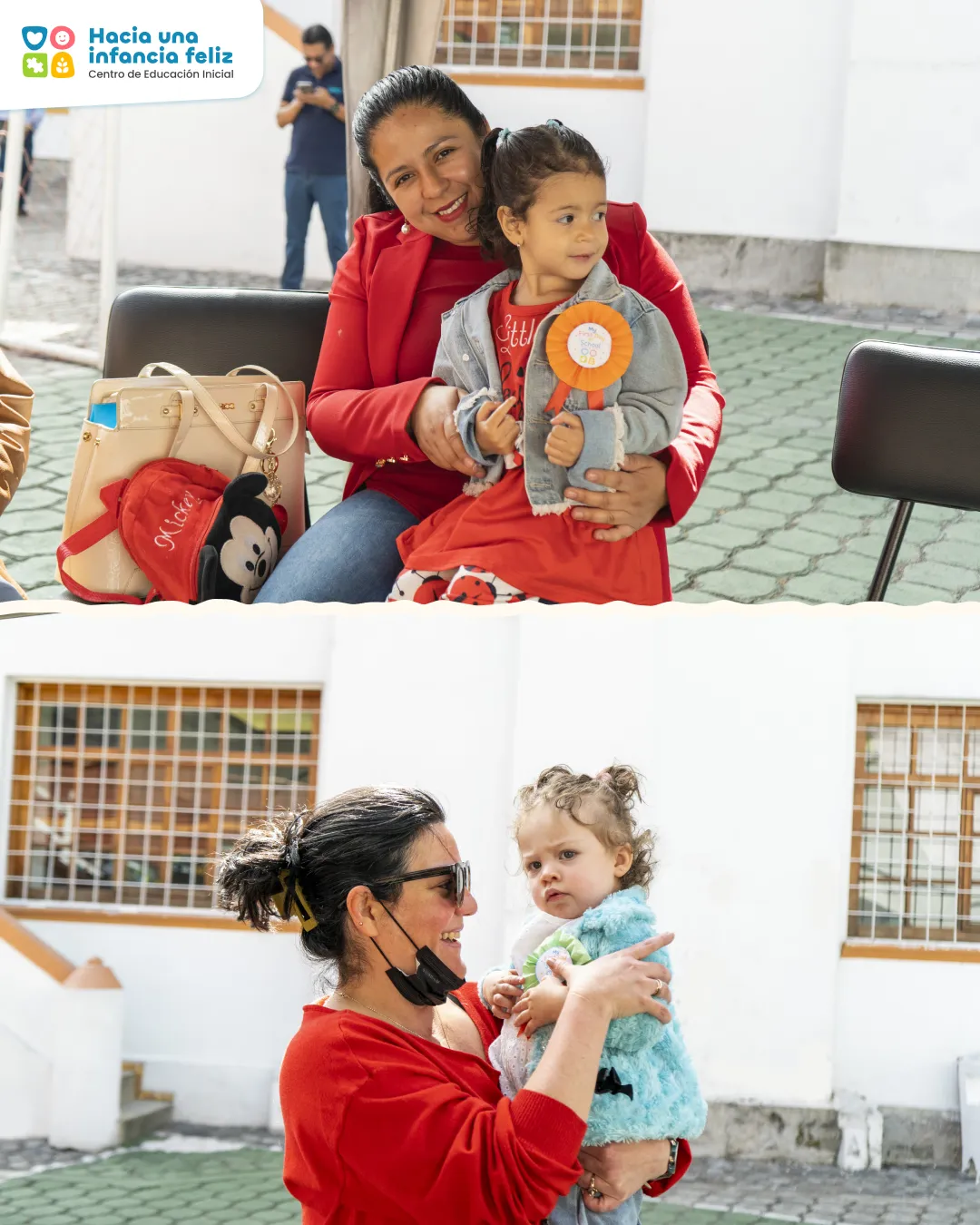 Familias y niños en la inauguración